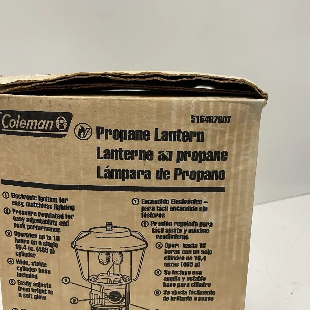 Vintage Coleman Propane Mantle Lantern Electronic Ignition 5154B700T USA Made